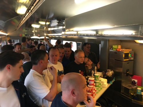 Lunch time in the bar carriage