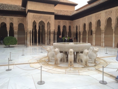 Fountain of alabaster Lions