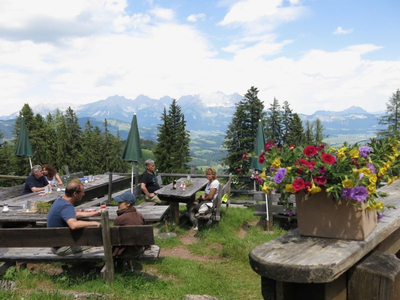 Hiking the Hahnenkamm. Image © PlanetSKI