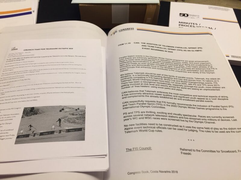 PlanetSKI's report on Telemark shown at IOC. Photo c/o FIS Telemark