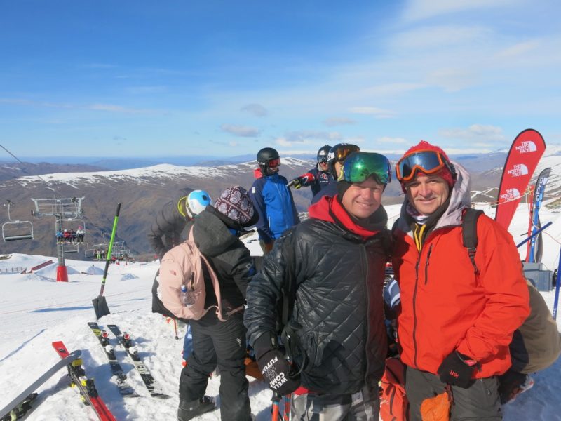 Team GB head coach, Pat Sharples with PlanetSKI's James Cove. Image © PlanetSKI