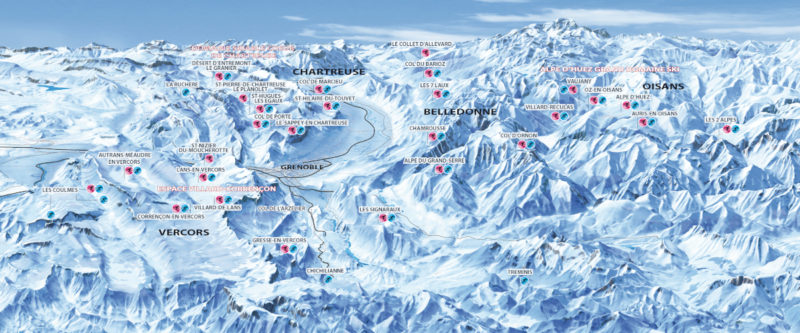 Ski resorts in Isere