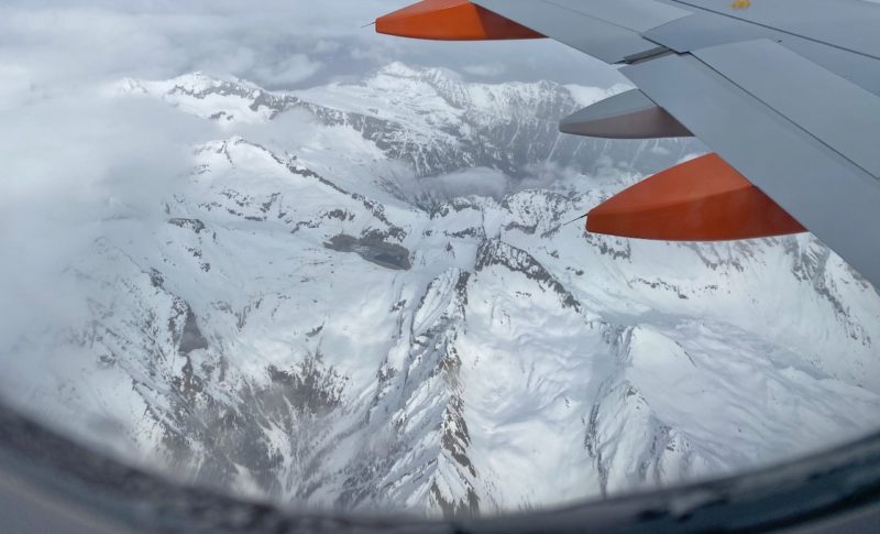 Flying to the Alps