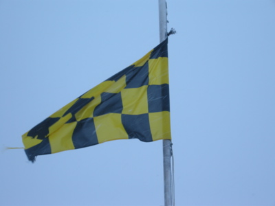 Avalanche warning flag