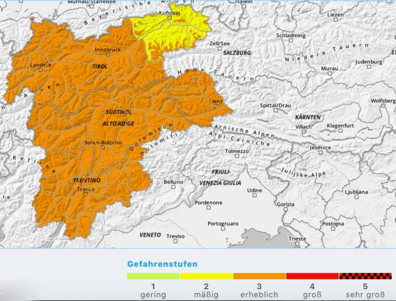 Danger d'avalanche au Tyrol, lundi 1er février