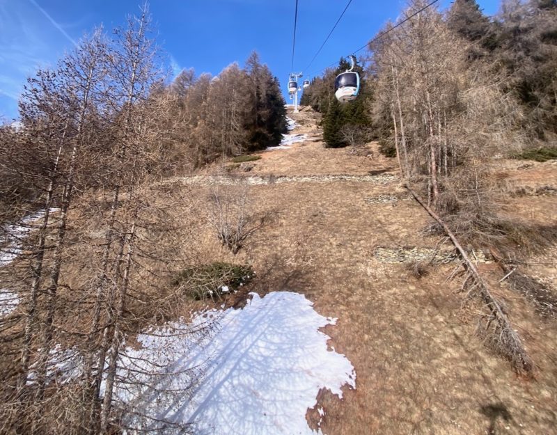 Snowless ski slopes