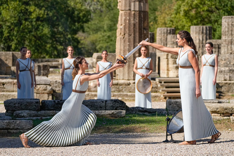 Lighting Ceremony of the Olympic Flame. Image credit IOC media.