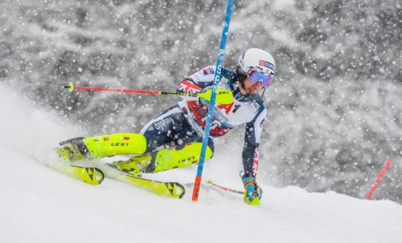 Dave Ryding, Hahnenkamm slalom. Image © Juergen Klecha