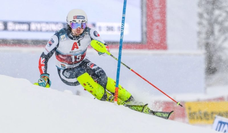 Dave Ryding, Hahnenkamm slalom. Image © Juergen Klecha