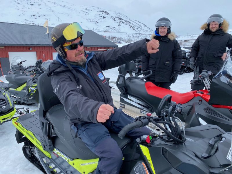 Snowmobiling in Ryksgransen, Sweden. Image © PlanetSKI