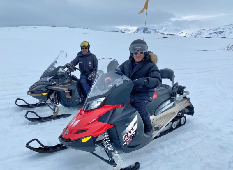 Snowmobiling in Ryksgransen, Sweden. Image © PlanetSKI