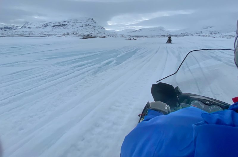 Snowmobiling in Ryksgransen, Sweden. Image © PlanetSKI