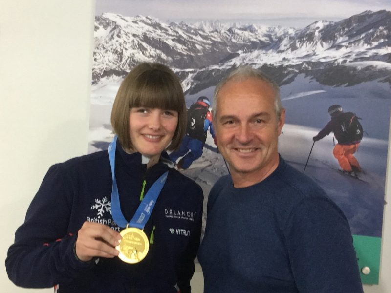 Millie Knight & PlanetSKI editor, James Cove. Image © PlanetSKI 