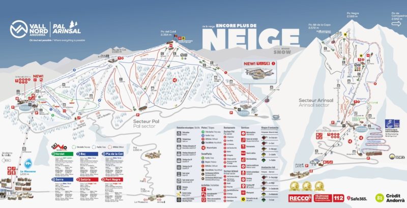 Pal-Arinsal piste map