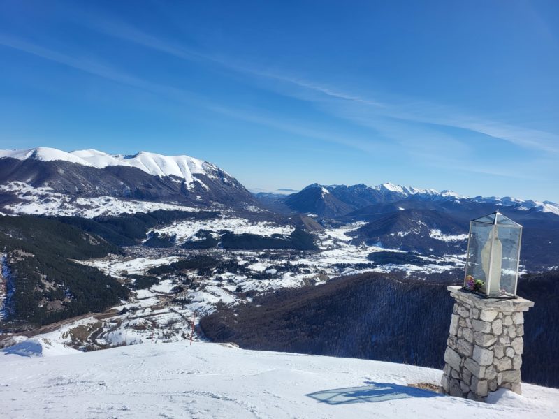 View from Monte Vitelle down to Pescasseroli village. Image © Vanessa Fisher