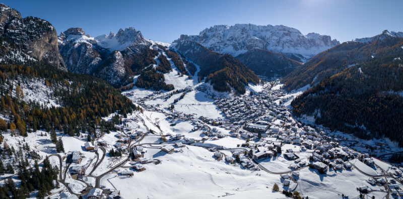 First snow in Dolomites. Image © Damian Holzknecht Val Gardena.
