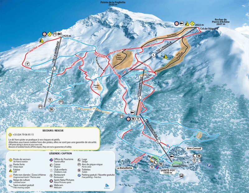 Ste Foy piste map