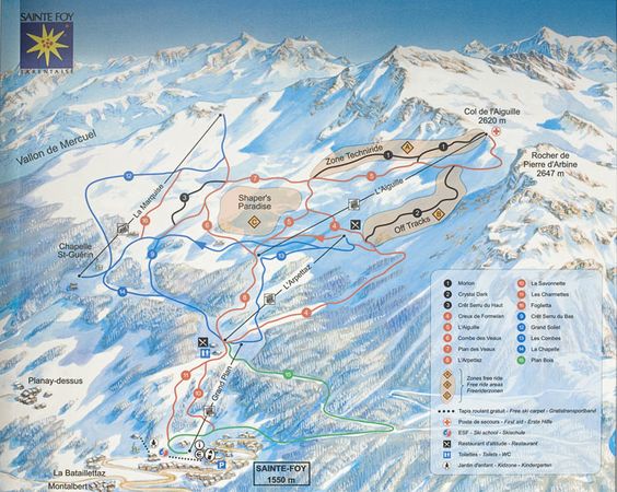 Ste Foy piste map