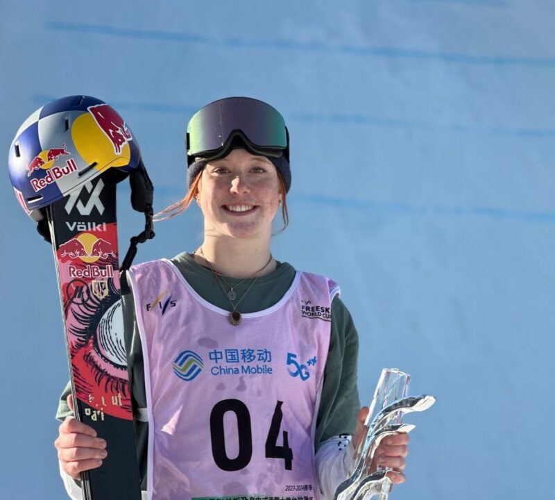 Kirsty Muir wins silver in Big Air at 2023 Beijing World Cup - photo Jamie Matthew/GB Snowsport