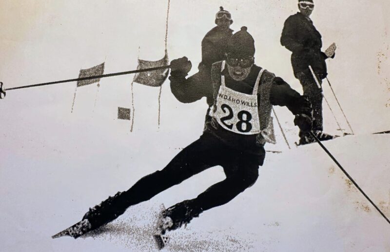 Ian Baxter (1945-2024) ski racing. Image c/o Baxter Family Archive
