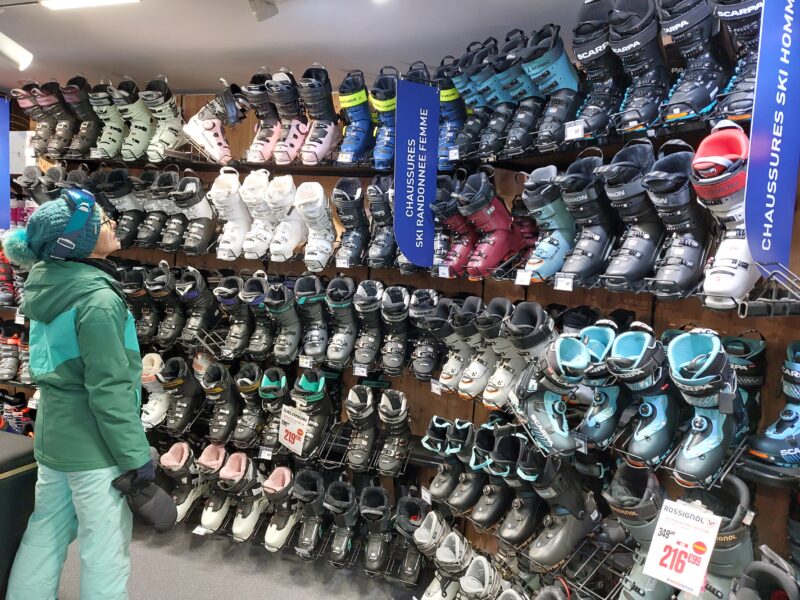 Boot fitting at Intersport. Image © Iain Martin