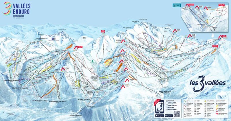 Les3Vallees piste map