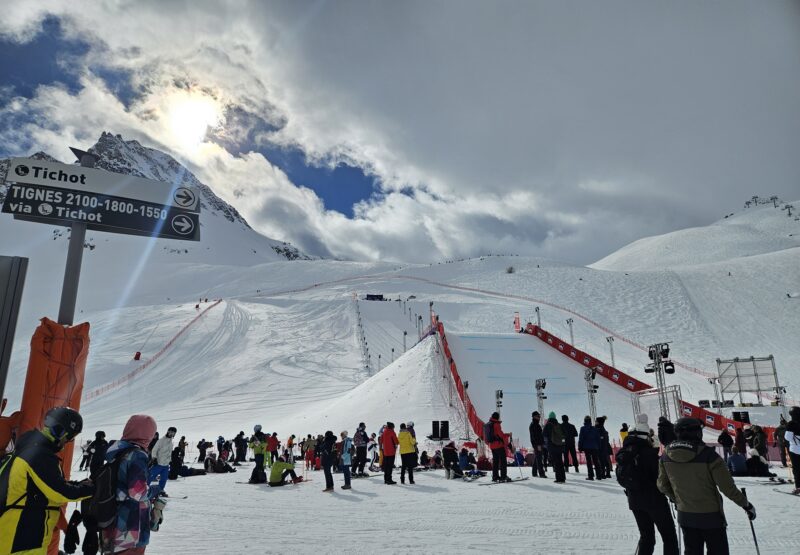 World Cup Ski Big Air venue in Tignes Val Claret, March 2024. Image © PlanetSKI