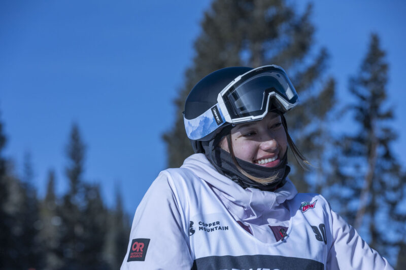 Zoe Atkin wins silver in Ski Superpipe at Dew Tour 2024. Photo © Dew Tour/Isami Kiyooka