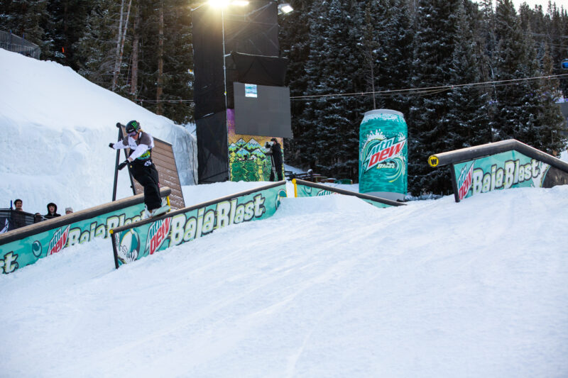 Mia Brookes wins snowboard streetstyle at the Dew Tour 2024. Image © Dew Tour/Andrew Durso