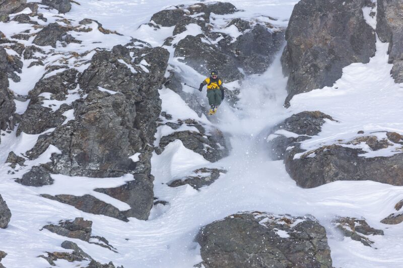 Fynn Powell competing at The North Face Frontier 4 Star at The Remarkables as the 2023 Winter Games NZ. credit Winter Games NZ