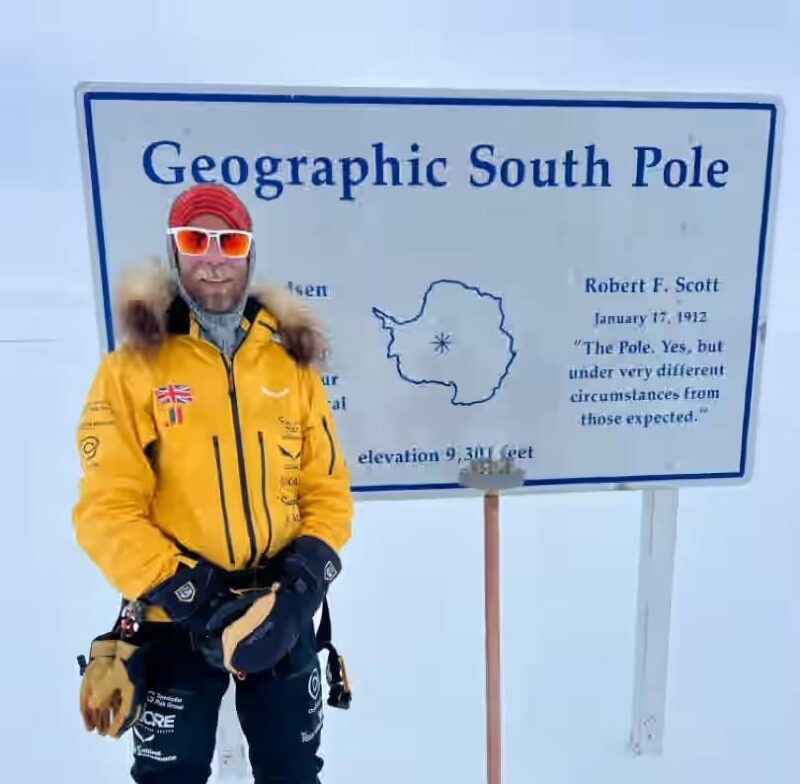 Jonny Huntington, first disabled person to ski solo and unsupported to the South Pole. Image © Antarctic Logistics & Expeditions