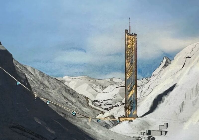 Lina Peak tower in Zermatt. Image © Heinz Julen.