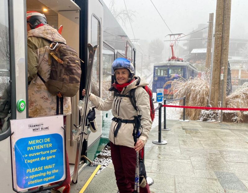 PlanetSKI at the Mont-Blanc Tramway. Image © PlanetSKI