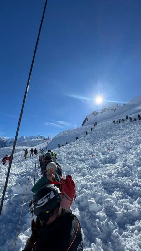 Flegere avalanche. Image c/o Flegere ski patrol.