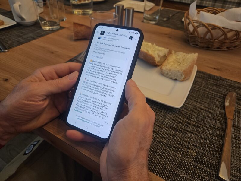 Daily messages with ski advice from Inghams Destination Experts in St Anton, Austria. Image © PlanetSKI