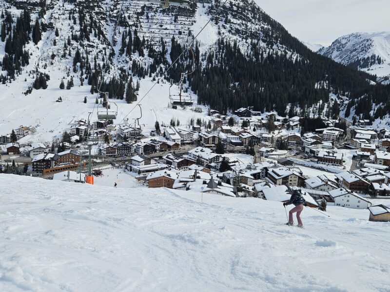 Heavy spring snow on the way down to Lech, Austria, Monday 8 March 2026. Image © PlanetSKI