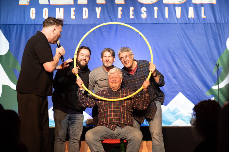Ski. Laugh. Repeat. 23 Audience participation at the 2026 Altitude Comedy Festival. Image © Altitude Comedy Festival