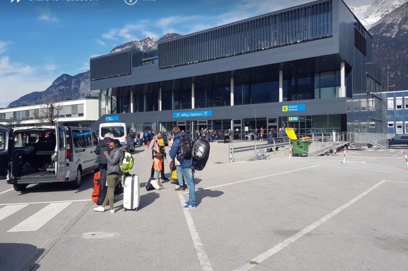 Innsbruck airport, Saturday 14th March