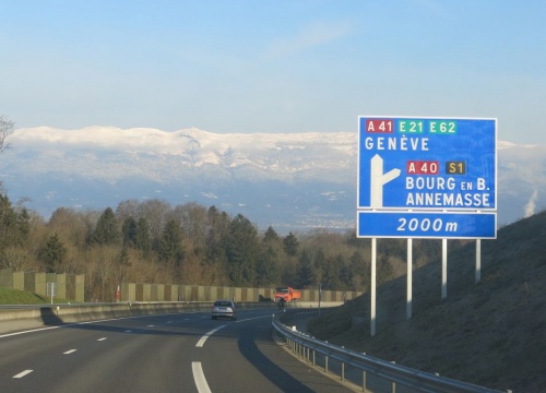 Conduire vers les Alpes