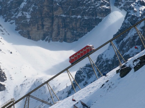 The lift in Axamer Lizum